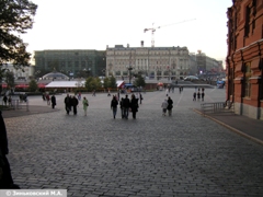 Москва. Охотный ряд за Красной площадью на северное стороне