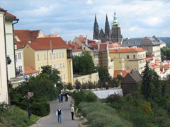 Прага. Пражский кремль, Вид со стороны Страговского монастыря
