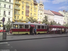 Кафе «Трамвай» в центре Праги на Вацлавской площади