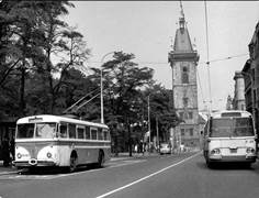 Прага. Тролейбус Skoda Tr8 модель 1959 года